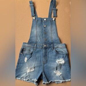 Harper Blue Denim Shortalls